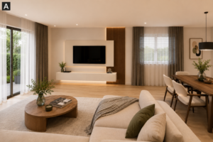 Image salon Courtemaiche Nouvelle promotion à Courtemaîche – Villa de 4.5 pièces