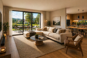 projet villarsel salon et cuisine C - Villa individuelle de 202.85 m² – 330 m² de terrain – Villarsel-le-Gibloux