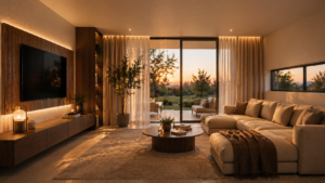 projet villarsel salon sombre C - Villa individuelle de 202.85 m² – 330 m² de terrain – Villarsel-le-Gibloux